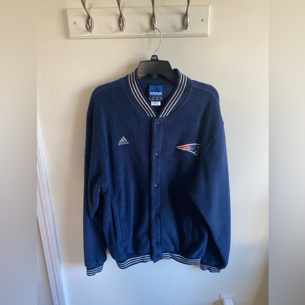 Adidas New England Patriots Fleece Men’s Bomber Jacket Size M.